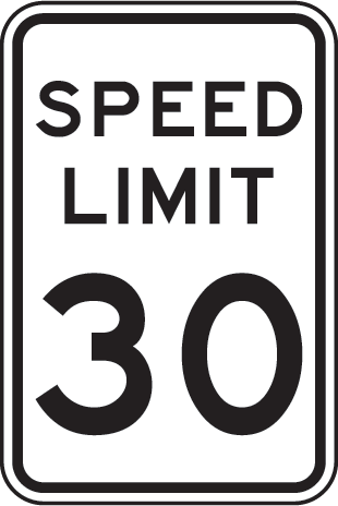 Sign - Speed Limit Sign - 30 MPH