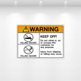 Caution: Keep Off decal – high-visibility safety warning label for hazardous surfaces