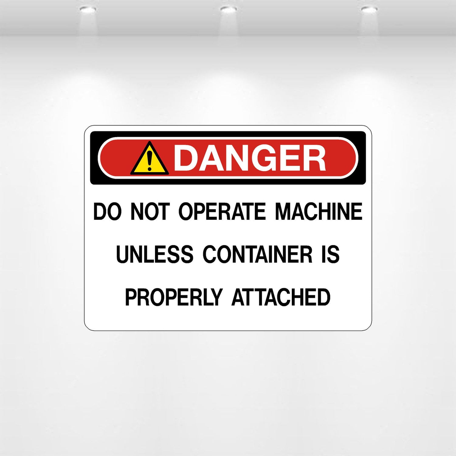 Danger Do Not Operate Machine vinyl decal red black white safety label for equipment