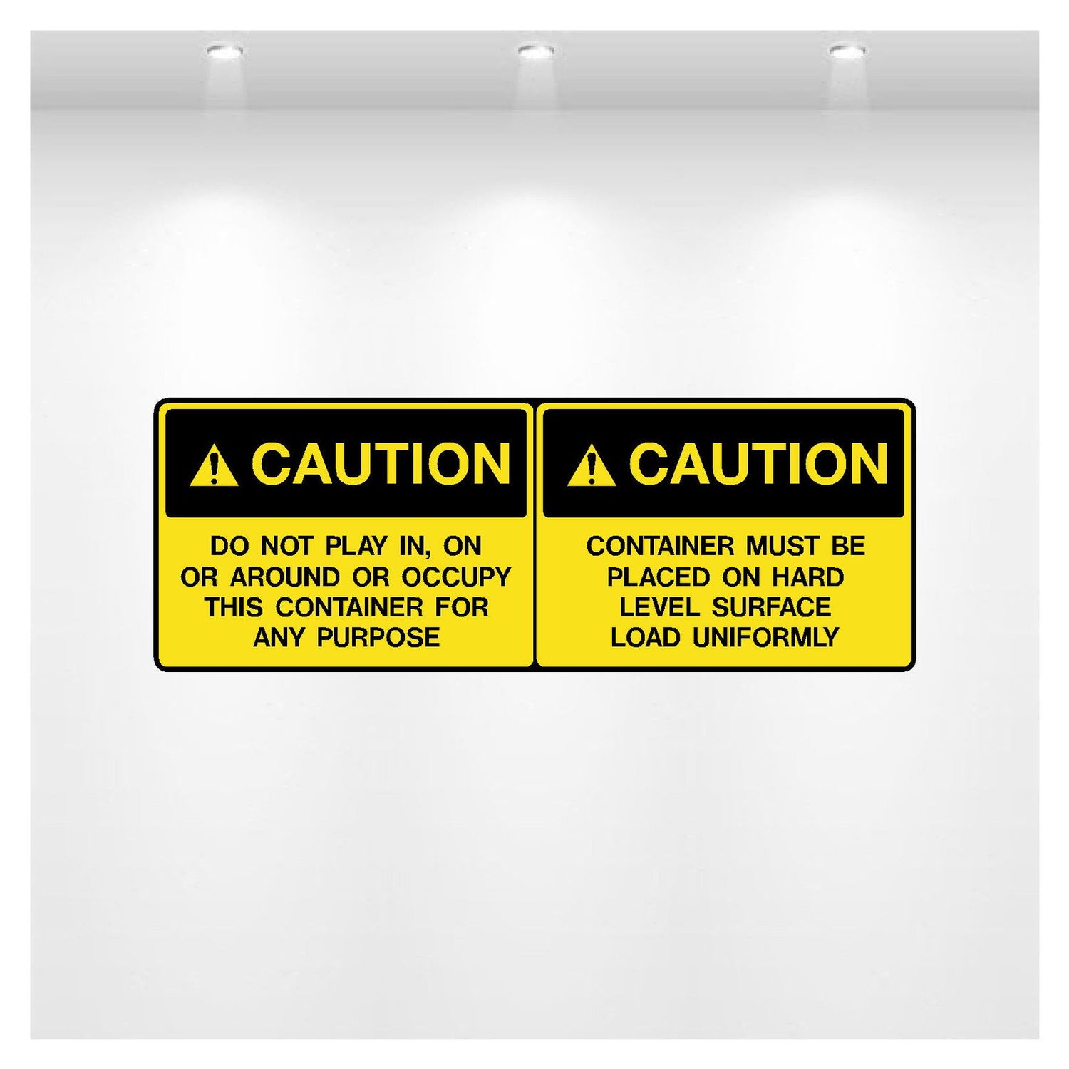 Decal - Caution Do Not Play & Container Must Be Place | Safety Decals
