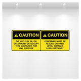 Decal - Caution Do Not Play & Container Must Be Place | Safety Decals