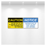 Decal - Caution Notice Roll Off Container Decal | Safety Decals