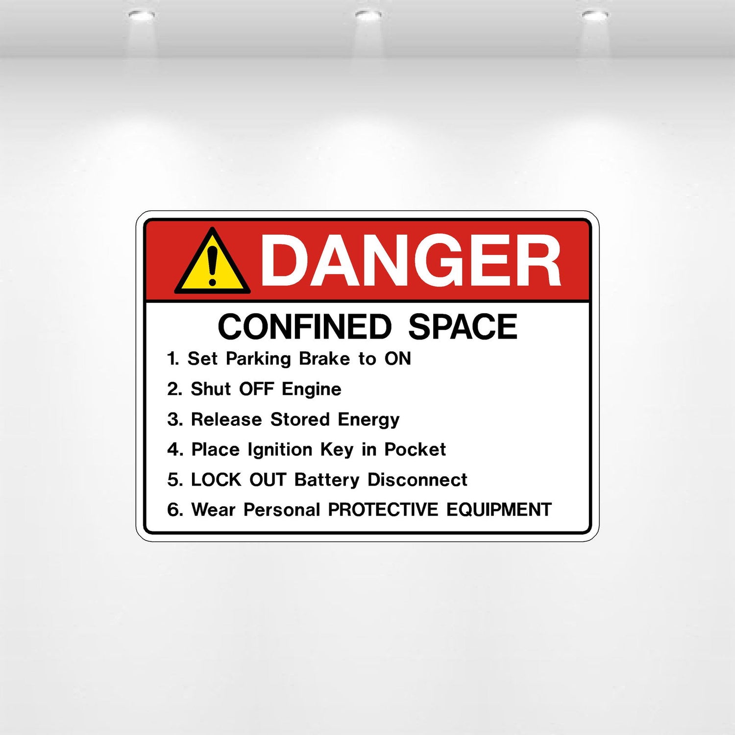 Decal - Danger Confined Space | Safety Decals
