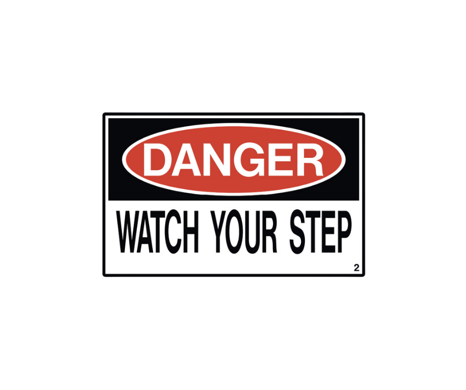 Decal - Danger, Watch Your Step | Safety Decals