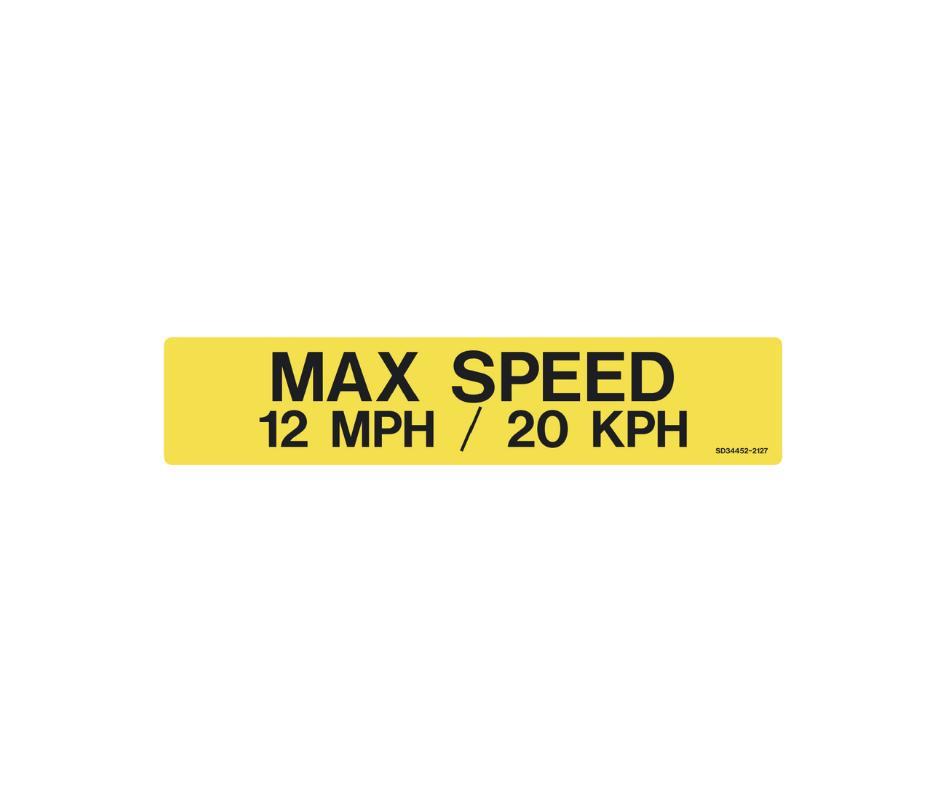 Decal - Max Speed | Safety Decals