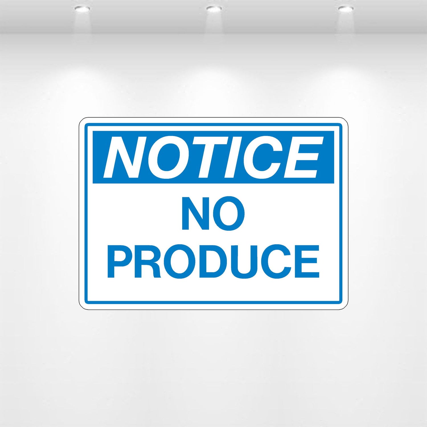 No Produce Decal – Food Waste Restriction Sticker for Dumpsters and Trash Bins