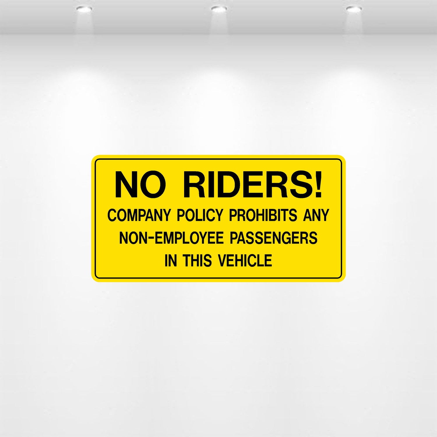 No Riders Decal – Safety Sticker for Equipment and Machinery
