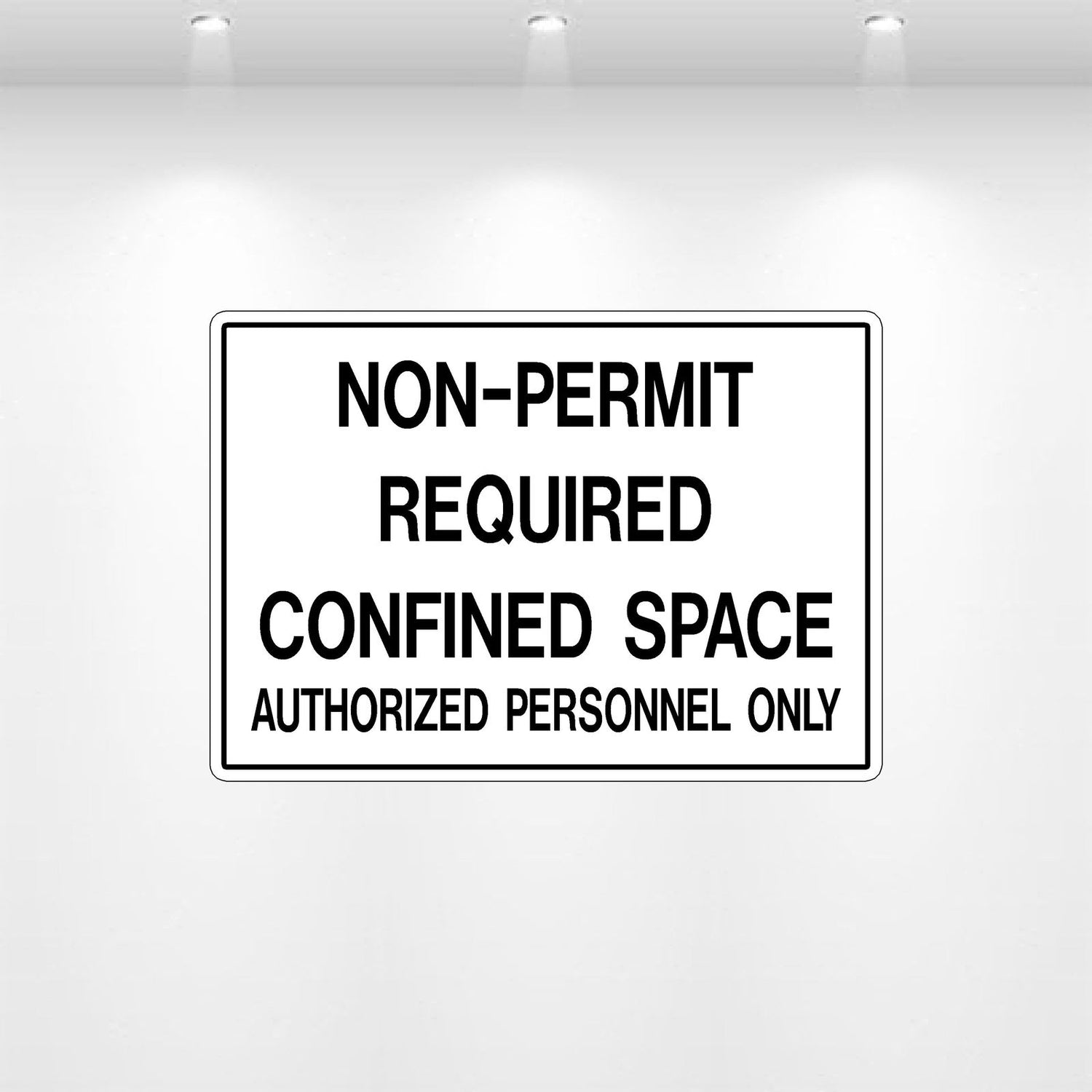 Non-Permit Required Confined Space Safety Decal – OSHA Compliant Label