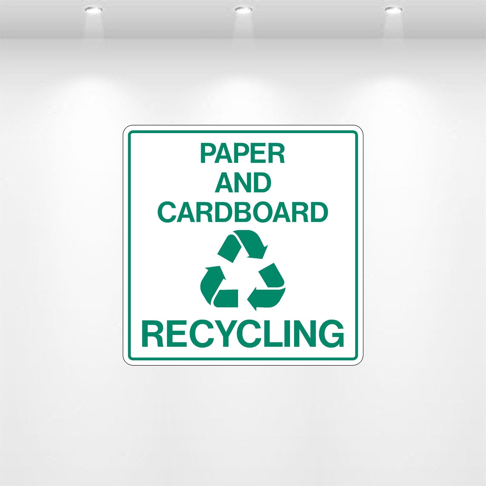 Paper Waste Recycling Sign