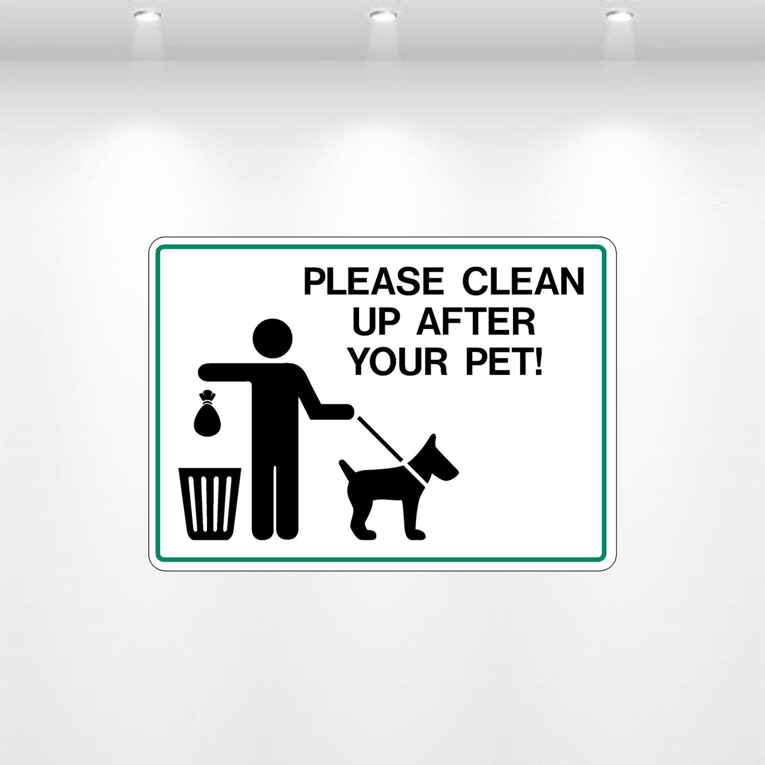 “Please Tie All Trash Bags” decal – waste station reminder sticker for dumpster areas