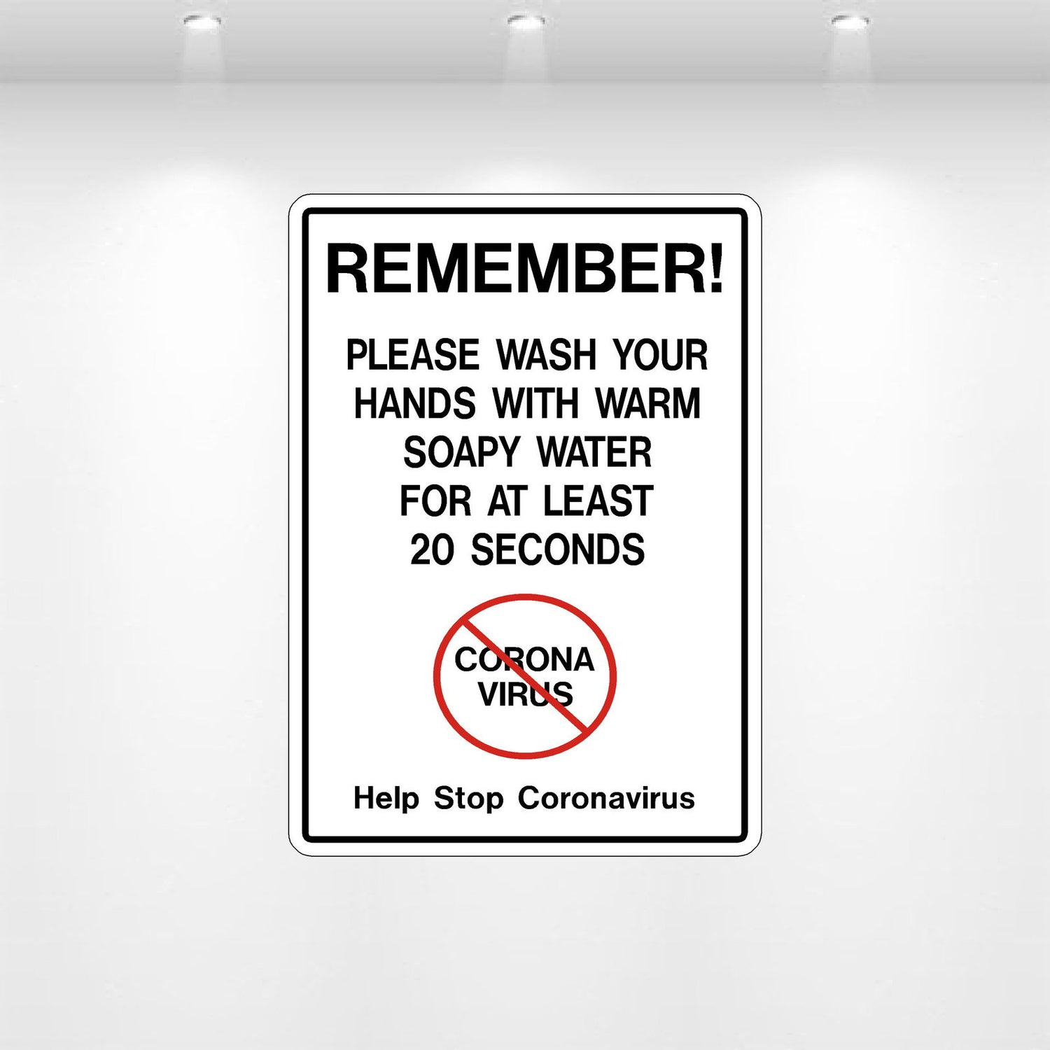 Remember Please Watch Your Hands safety decal on industrial equipment