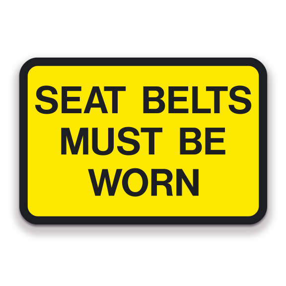 Decal - Seat Belts Must Be Worn | Safety Decals