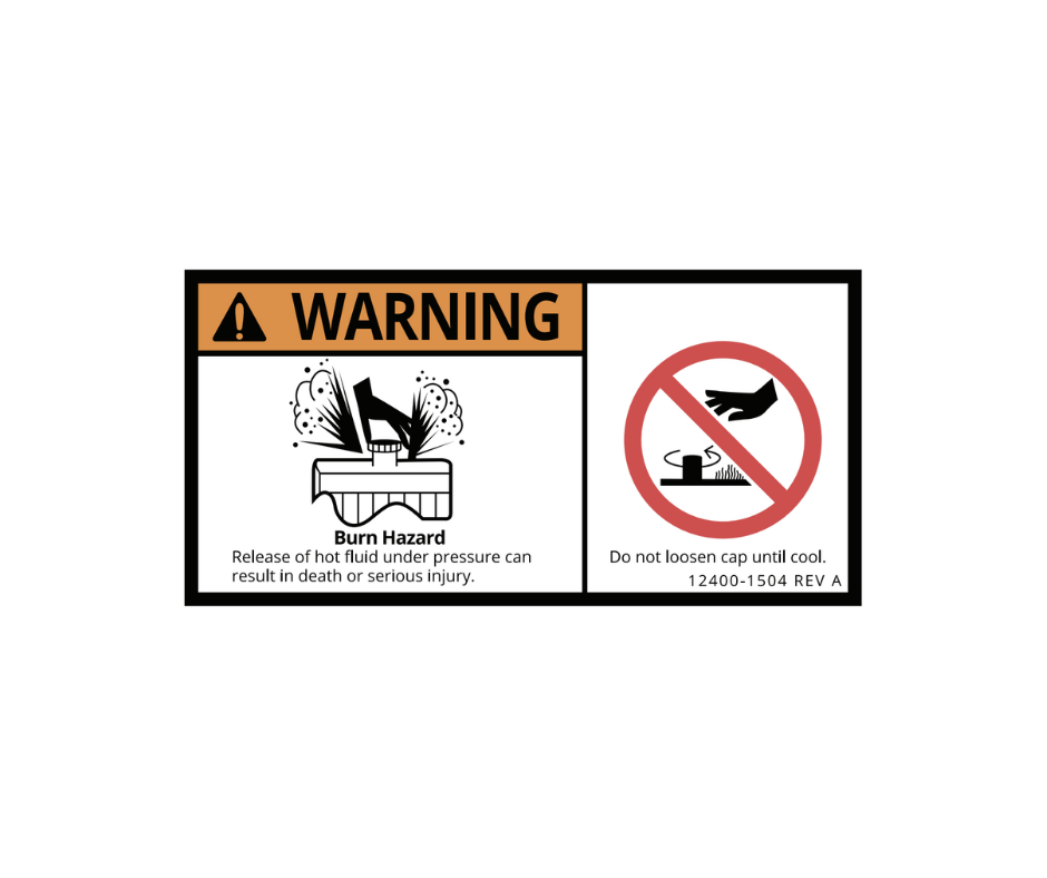 Decal - Warning, Burn Hazard | Safety Decals