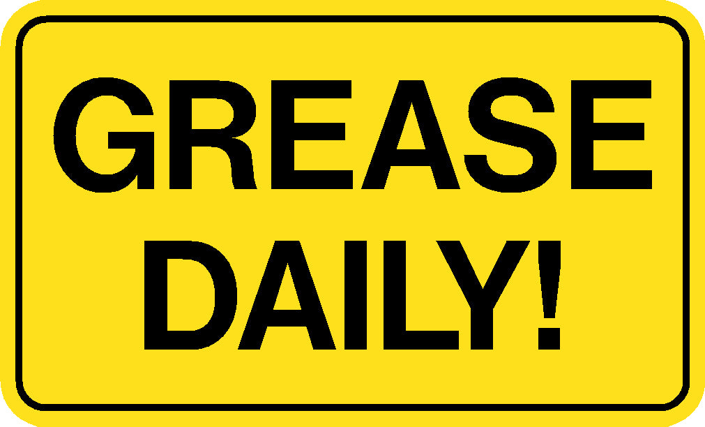 Grease Point Decal – Equipment Maintenance Label