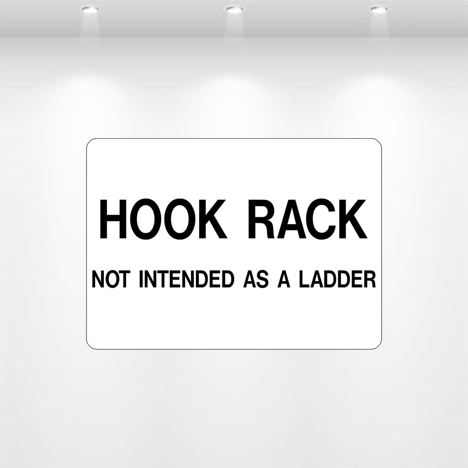 Hook Rack decal vinyl safety label sticker equipment storage area