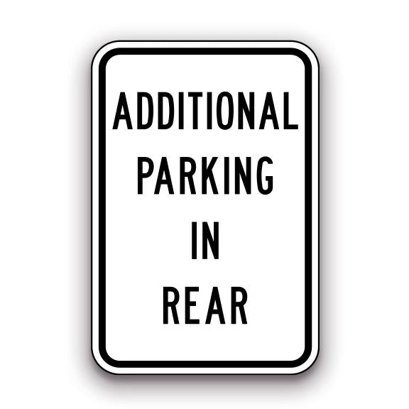 Sign - Additional Parking in Rear | Safety Decals