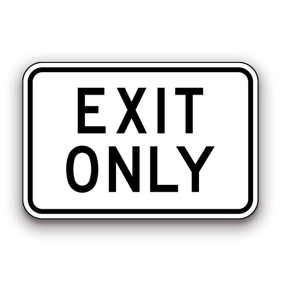 Sign - Exit Only, Black Font and Border | Safety Decals