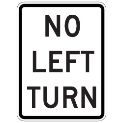 Sign - No Left Turn