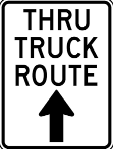 Sign - Thru Truck Route Sign