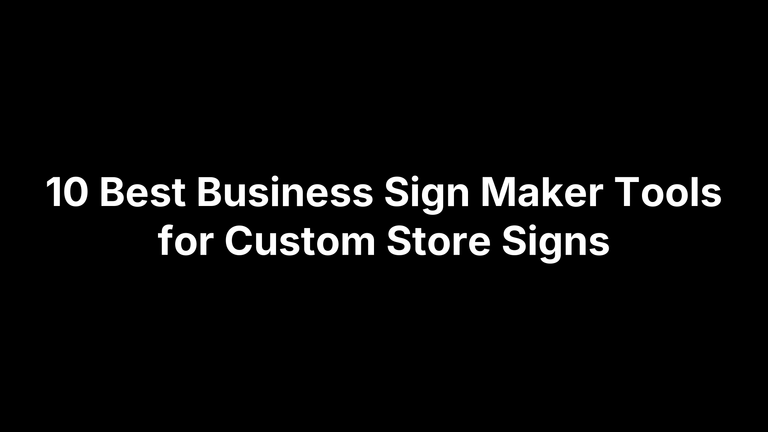 Independent Maker Sign 10 Best Business Sign Maker Tools for Custom Store Signs – Safety Decals