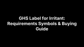 GHS Label for Irritant: Requirements Symbols & Buying Guide – Safety Decals