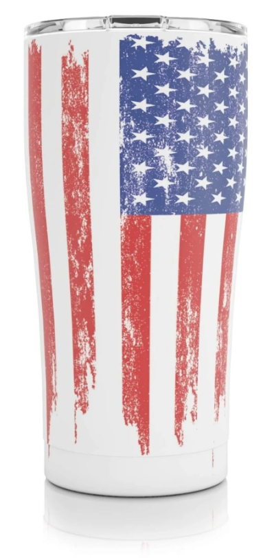 20 oz. SIC® American Flag Tumbler with double-wall vacuum insulation