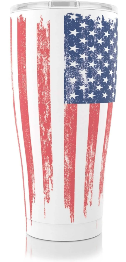 SIC® 30 oz. insulated tumbler with stars and stripes pattern