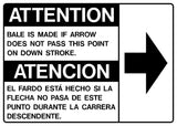 Attention to Street warning safety decal for dumpsters and containers