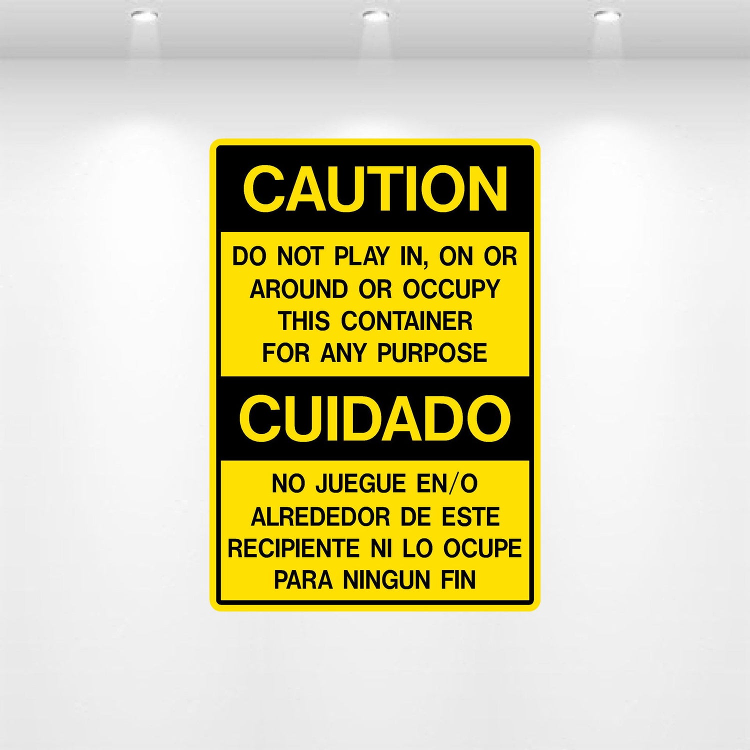 Decal - Bilingual Don't Play in | Safety Decals