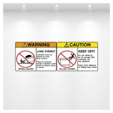 Decal - Caution Falling Hazard & Waring Tipping Hazard | Safety Decals