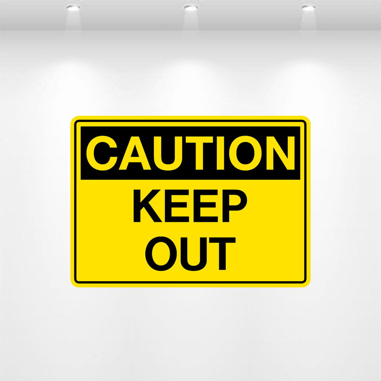 Caution: Keep Out Decal | Safety Warning Sticker – Safety Decals
