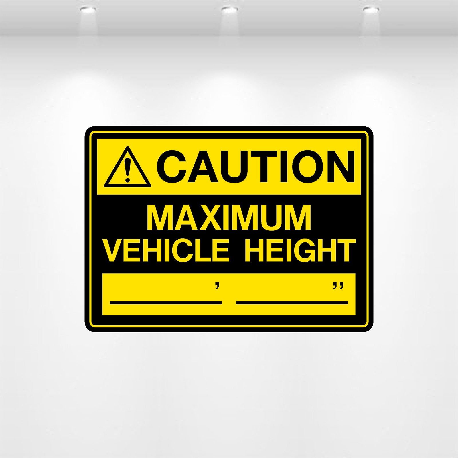 Sticker Maximum High Caution Maximum Vehicle Height Decal | Safety Clearance Warning ...