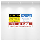 Decal - Caution Notice No Parking | Safety Decals