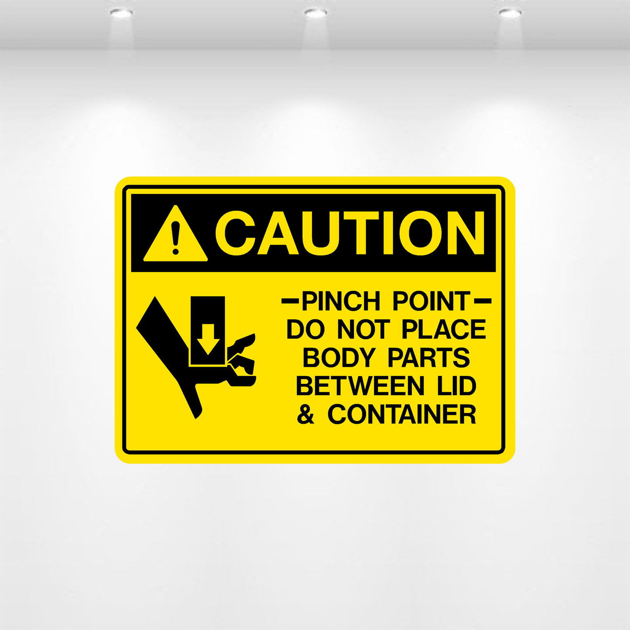 Caution: Pinch Point Hazard Decal | Keep Hands Clear – Safety Decals