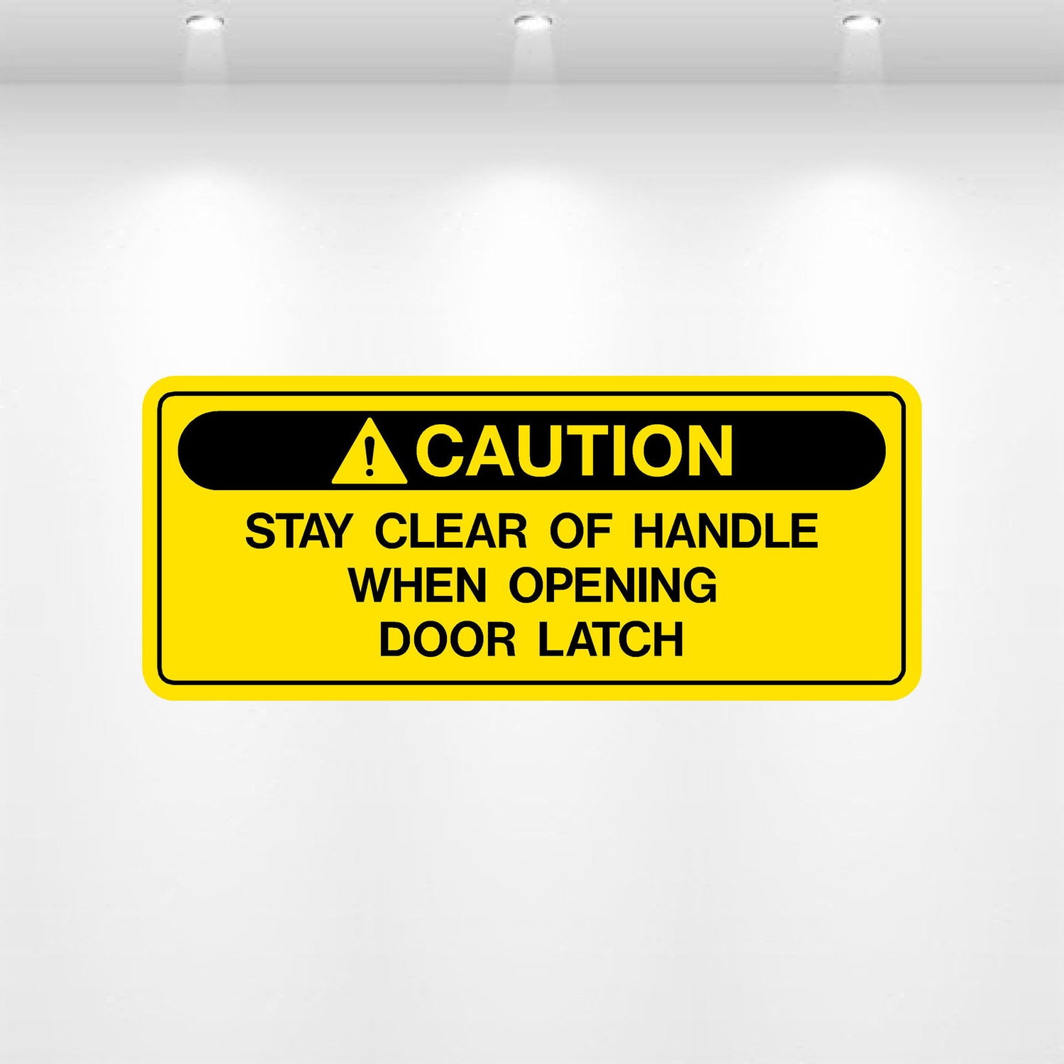Decal - Caution Stand Clear of Handle | Safety Decals