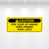 Decal - Caution Stand Clear of Handle | Safety Decals