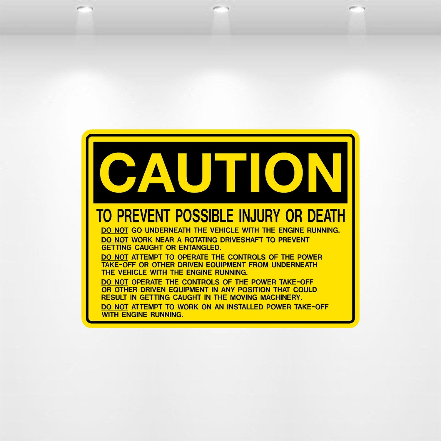 Decal - Caution to Prevent Possible Injury or Death | Safety Decals