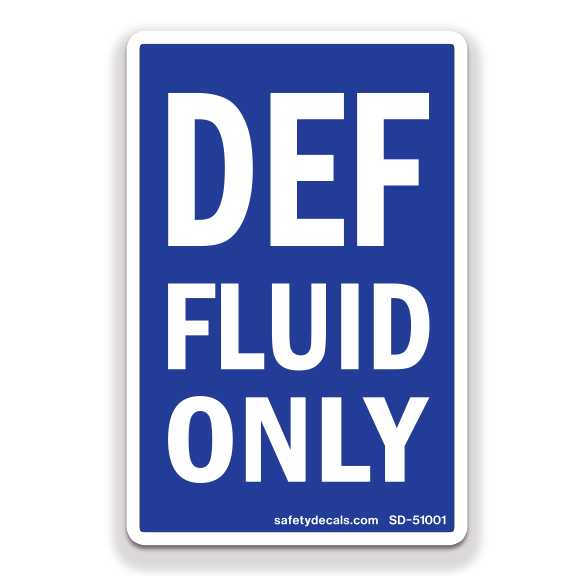 Decal - DEF Fluid Only | Safety Decals