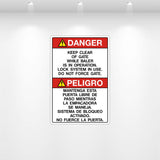 Decal - Danger Keep Clear of Gate | Safety Decals