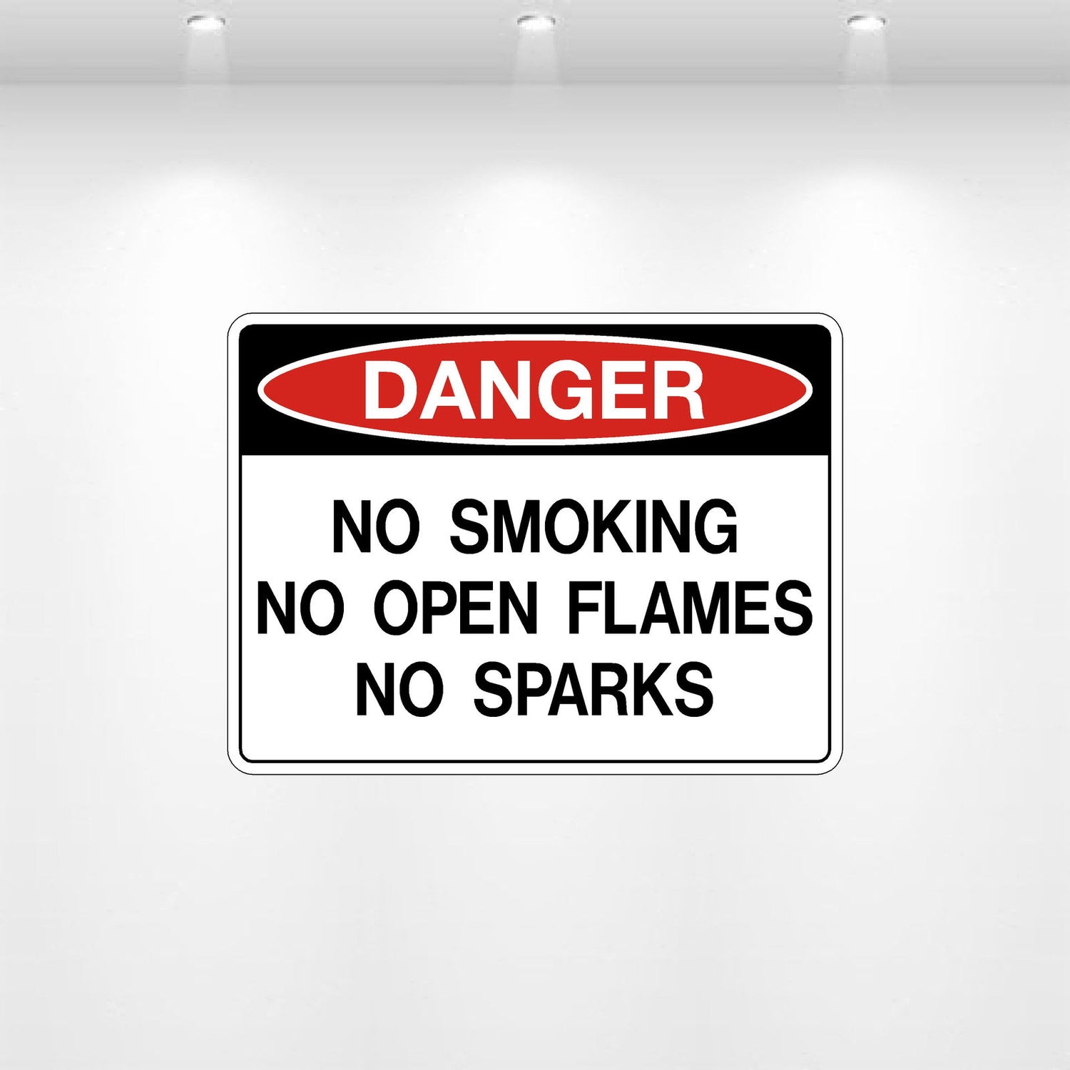 Decal - Danger No Smoking No Open Flames No Sparks | Safety Decals