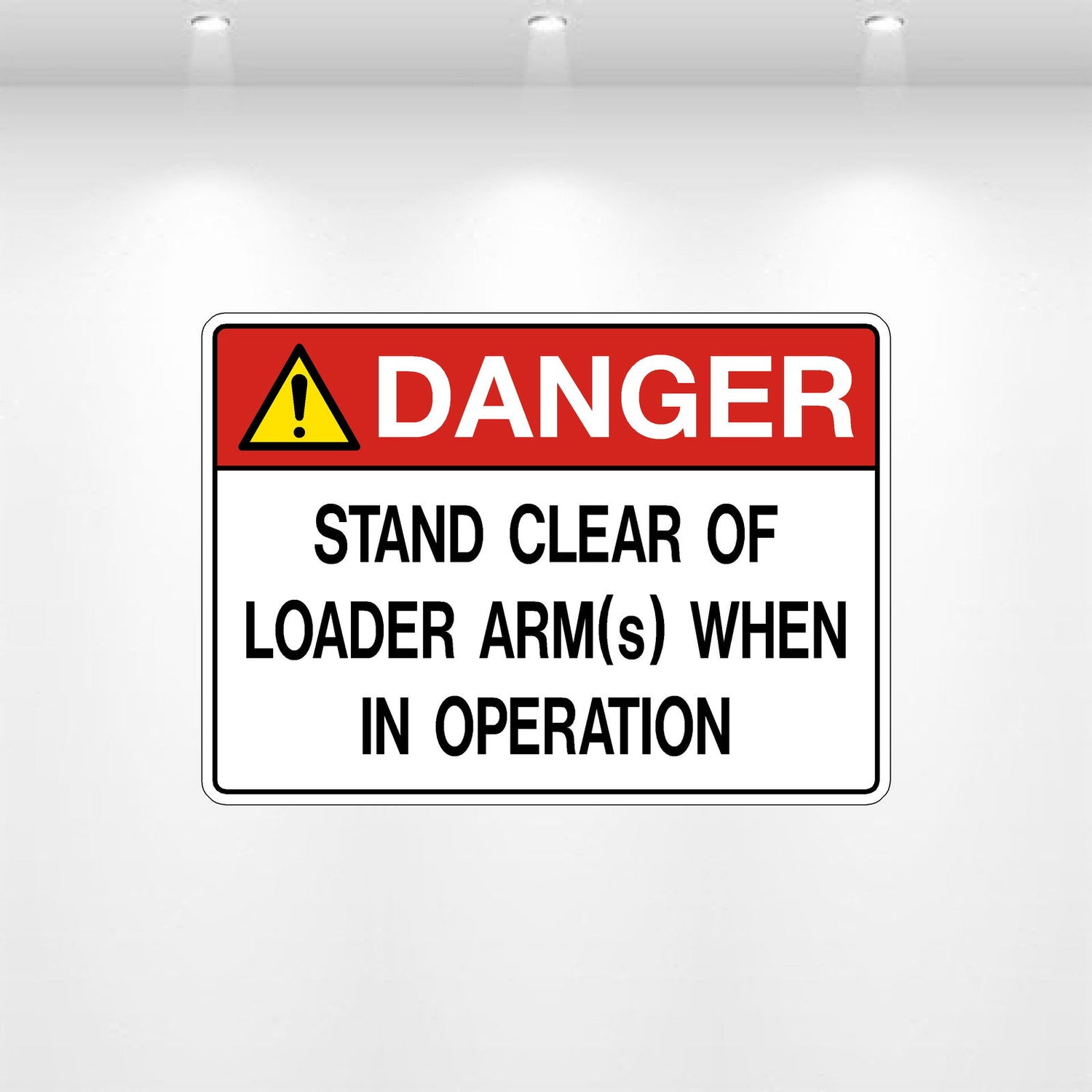 Decal - Danger Stand Clear of Loader Arm | Safety Decals
