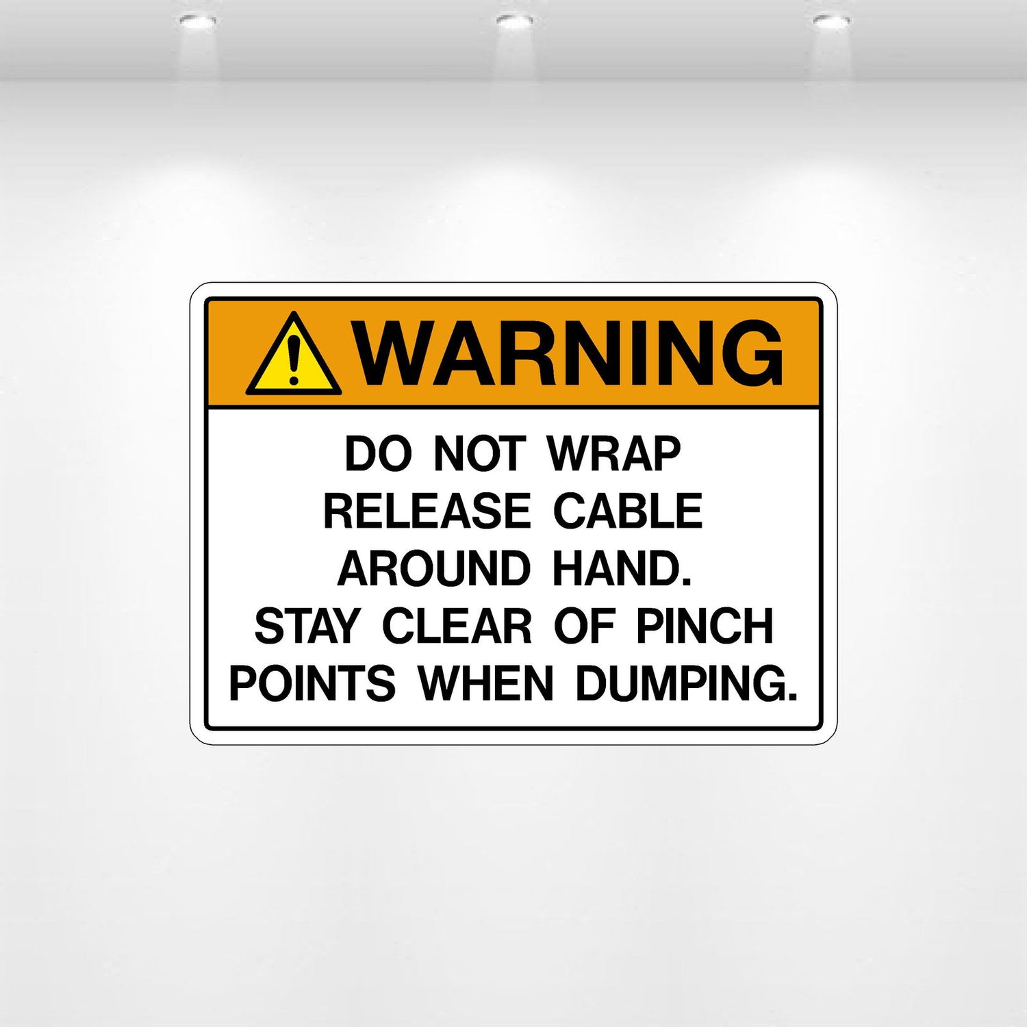 Decal - Do Not Wrap Release Cable Around Hand | Safety Decals