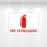 Fire Extinguisher Decal – Red and White Emergency Safety Sticker for Quick Equipment ID