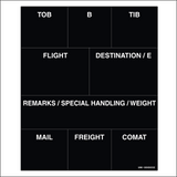 Decal - Flight Information Chart Nameplate | Safety Decals