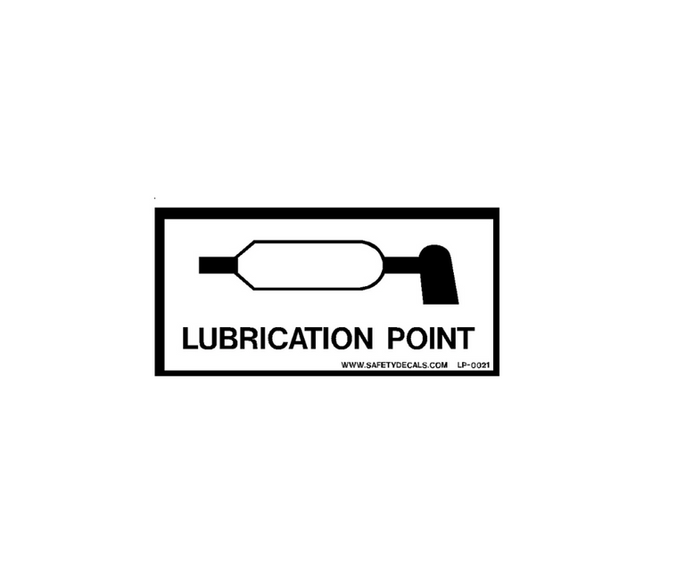 Decal - Lubrication Point with Symbol | Safety Decals