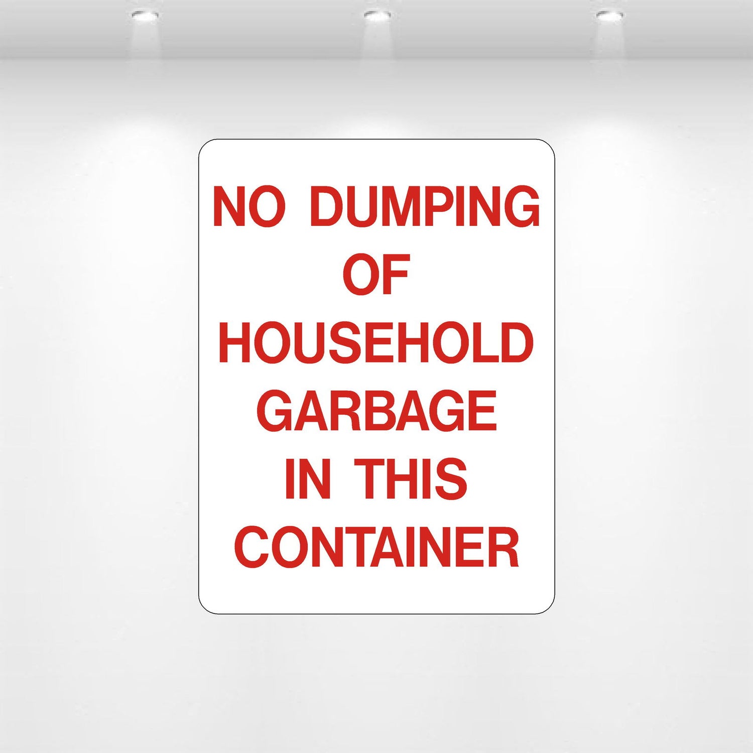 Decal - No Dumping of Household Garbage | Safety Decals
