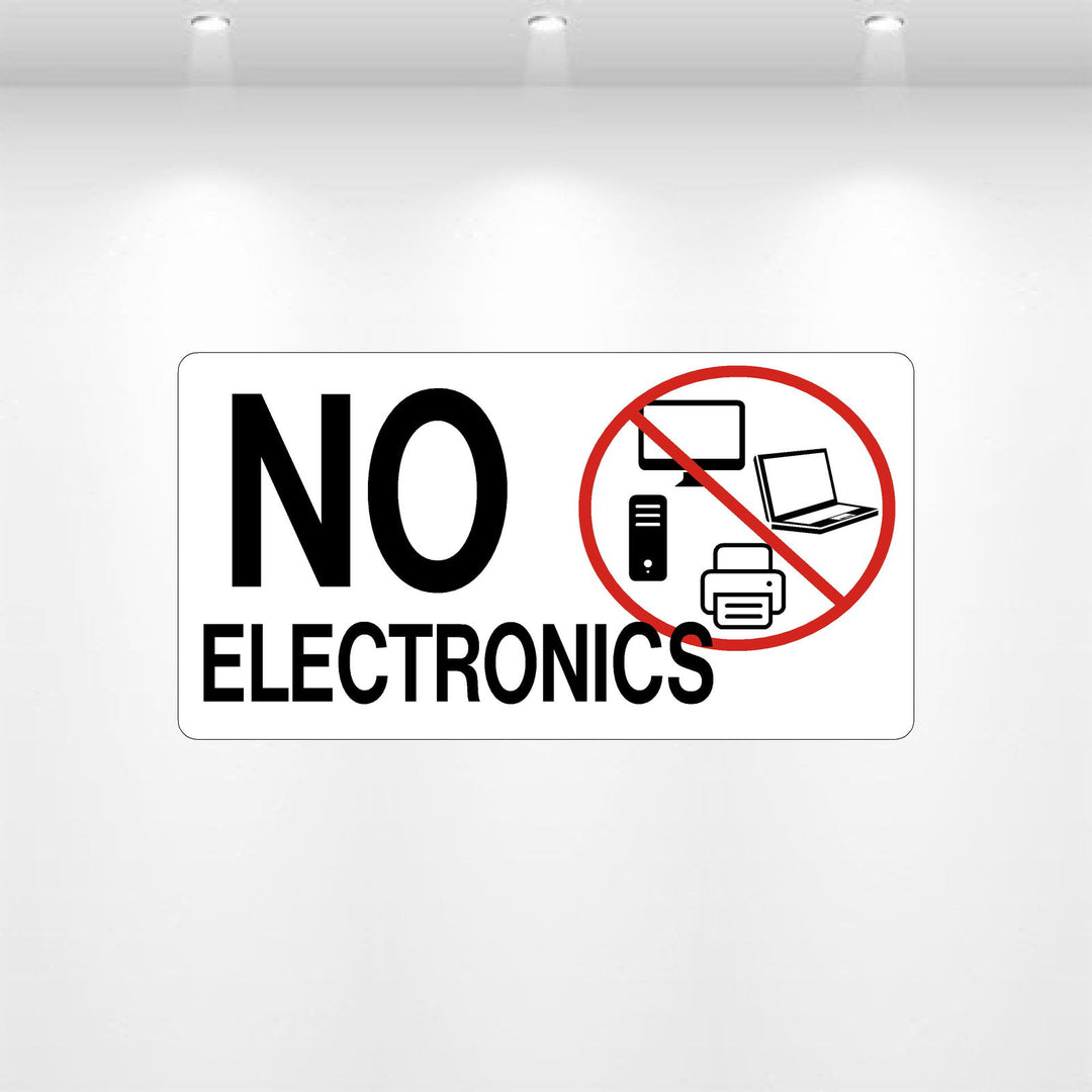 No Electronics Decal | Safety & Restricted Access Sign – Safety Decals