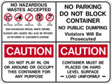 Decal - No Hazardous Wastes Accepted Caution Caution No Parking | Safety Decals