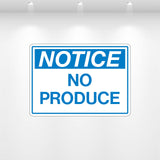 Decal - No Produce | Safety Decals