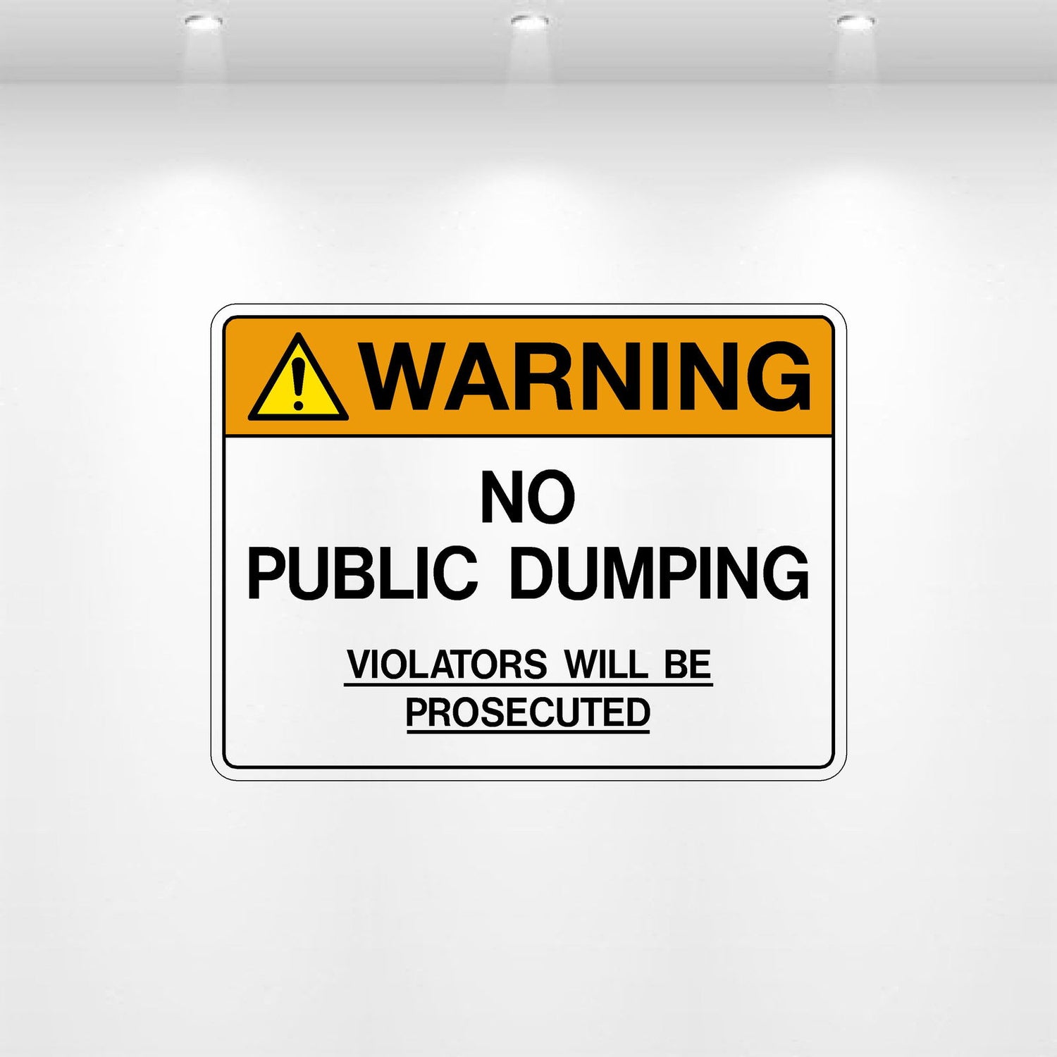Decal - No Public Dumping | Safety Decals